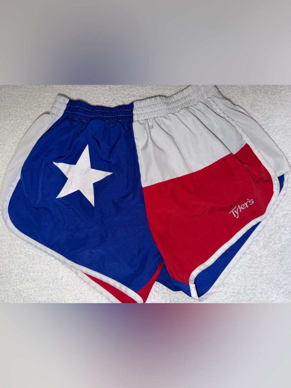 Tyler's Texas Flag Racer Shorts Lone Star Athletic Running Patriotic Lightweight